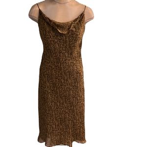 Woman's Positive Attitude Floral Olive Long Dress NEW,  Size Petite 4